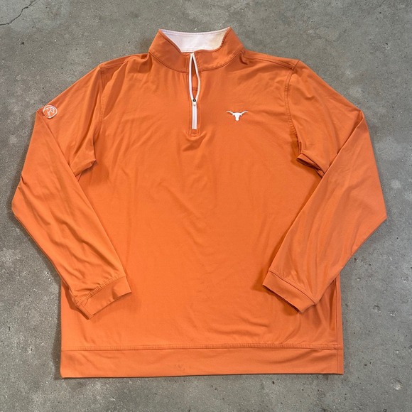 Rhoback Other - Rhoback 1/4 Zip Pullover Mens Large Orange Texas Longhorns Performance Stretch